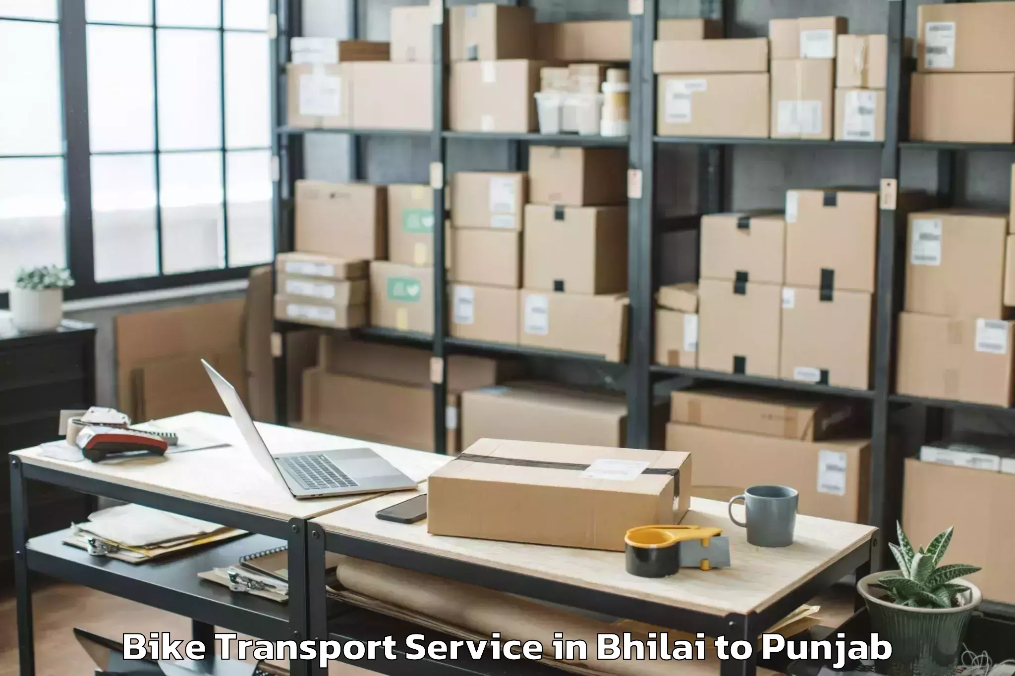 Trusted Bhilai to Firozpur Bike Transport